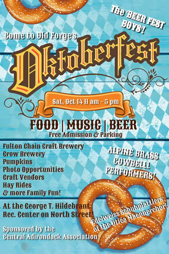 May be an image of dirndl and text that says 'The BEER Nhiabeyfes to Old Forge's BOYS! FEST EN Come Sat, Oct 14 Î am 5pm FOOD MUSIC |BEER Free Admission & Parking Fulton chain Graft Brewery Grow Brewery Pumpkins Photo Opportunities Craft Vendors Hay Rides & more Family Fun! ALPINE COWBELLL BRASS PERFORMERS! At the George T. Hildeb ant Ree. Genter on Horth Street Str Edelweiss sehuhplattlers Maannerchon Maennerehor! Sponsored by the Central Adirondack Association 1'